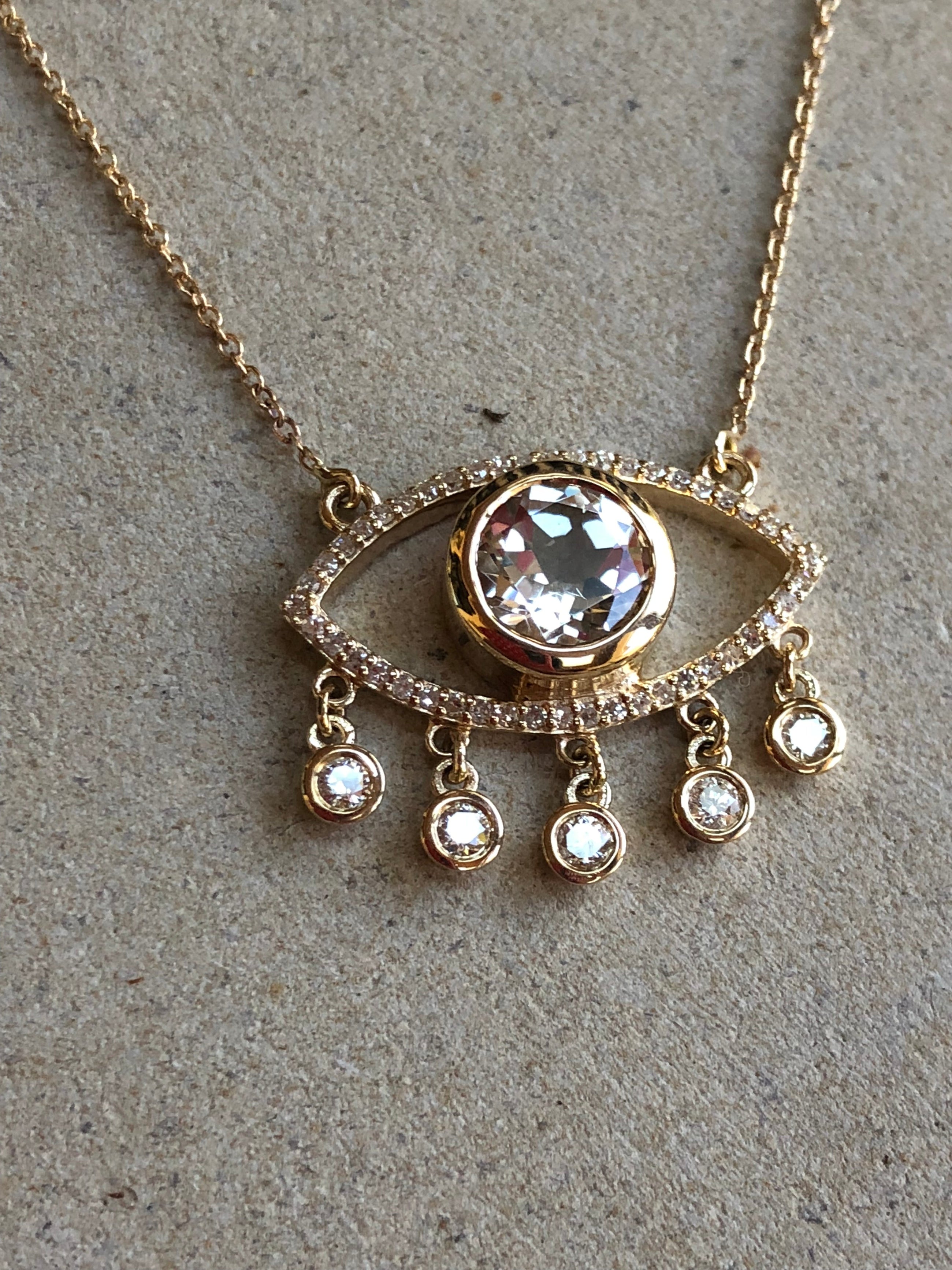Diamond Eye Shaker Necklace