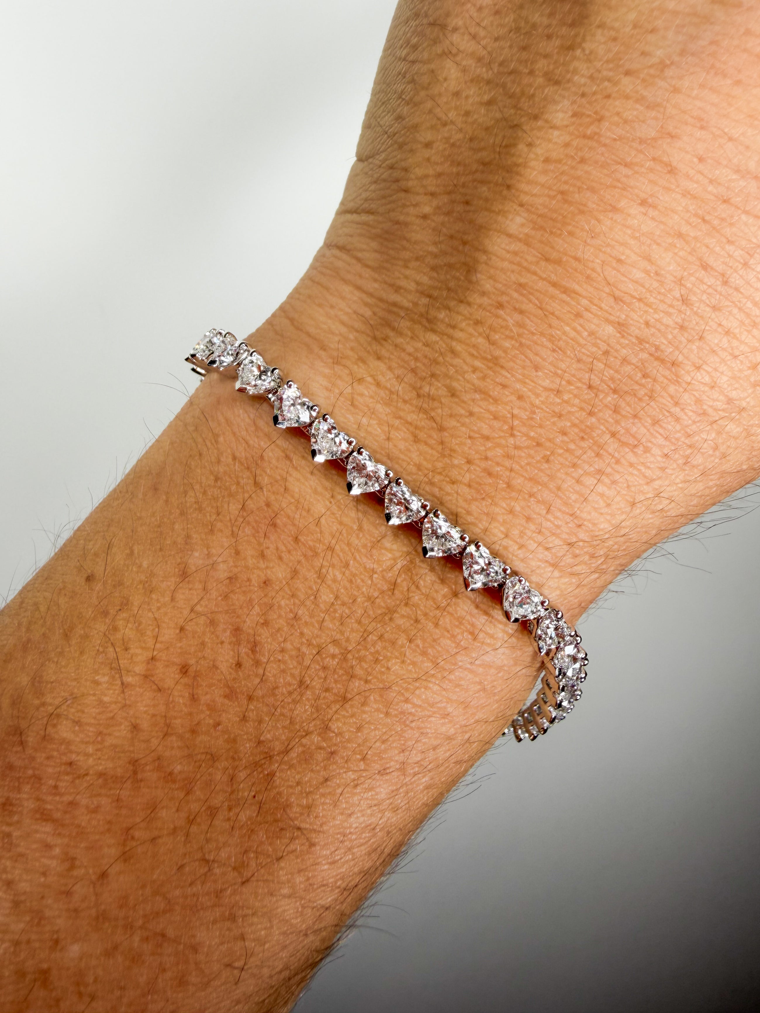 The Vertical Heart Tennis Bracelet