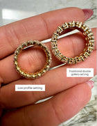 Low Profile Oval Eternity Band