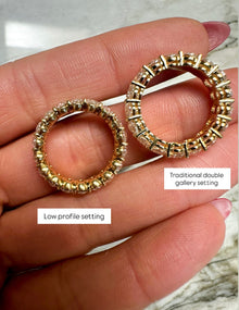 Low Profile Oval Eternity Band