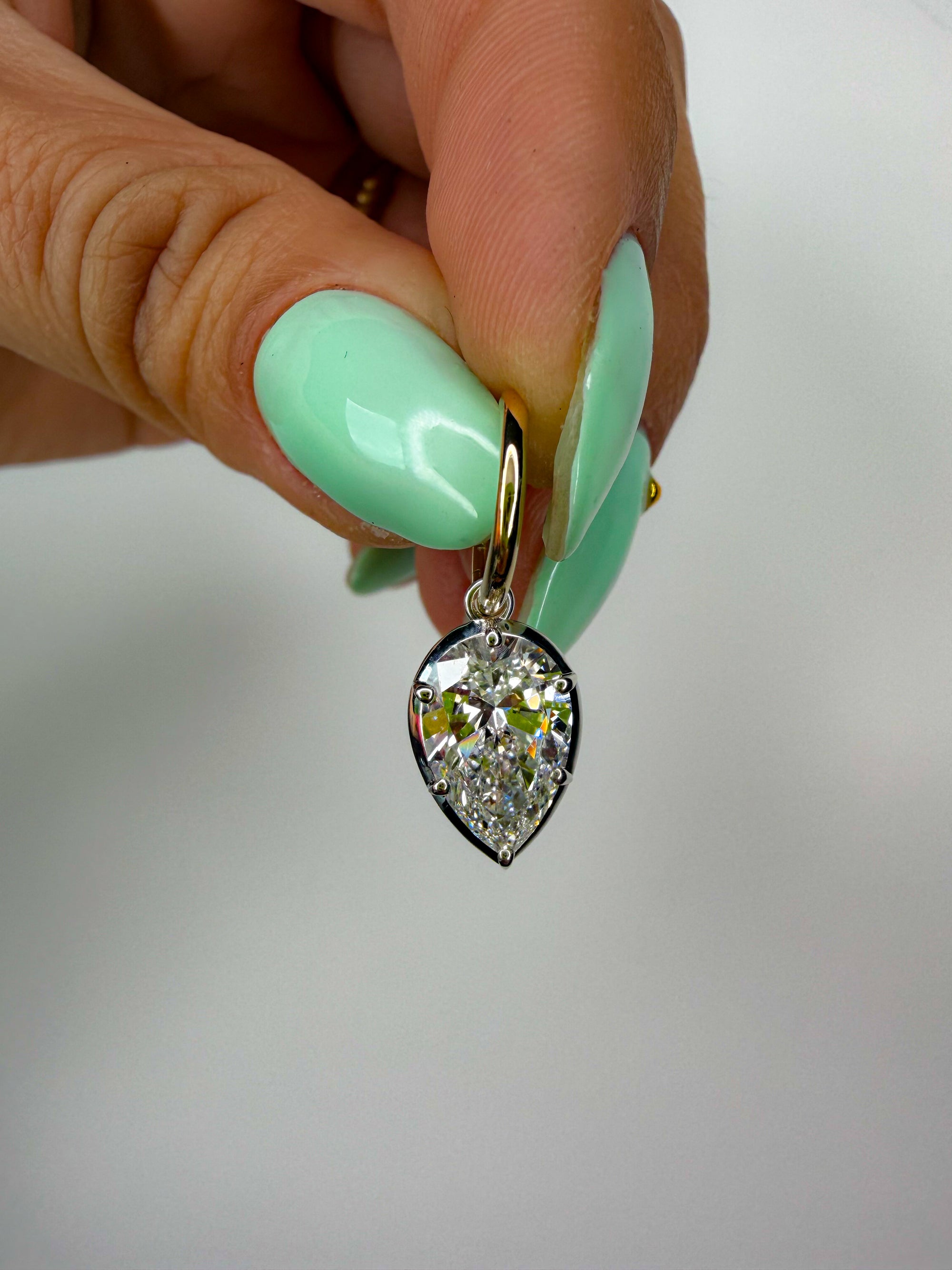 The Large Seraphine Pear Diamond Earrings