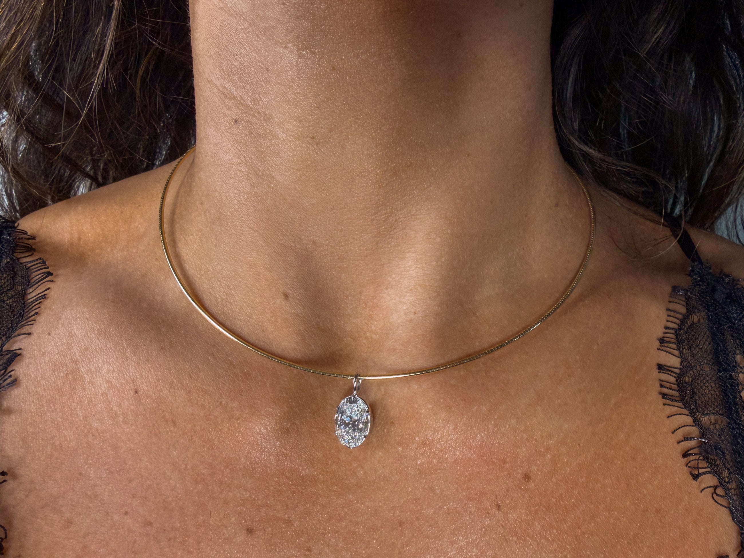 Georgian Oval Pendant Necklace