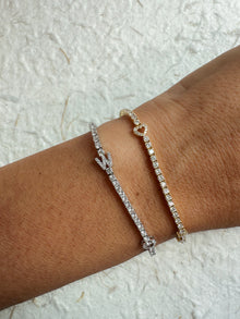 Custom Initial Diamond Tennis Bracelet