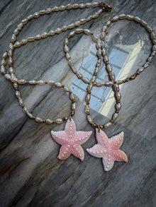 Pink Starfish Conch Necklace
