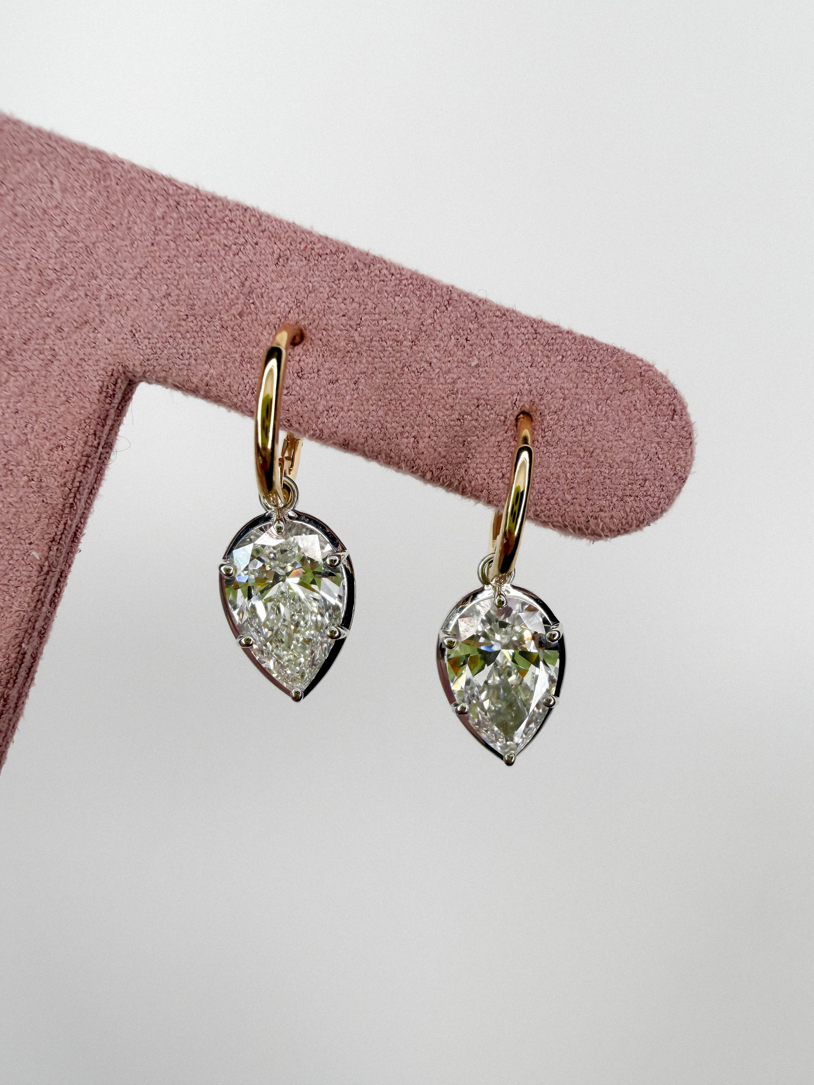The Large Seraphine Pear Diamond Earrings