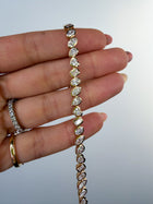 Multi-Shape Bezel Set Tennis Bracelet