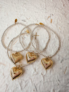 Lover’s Ribbed Heart Bracelet