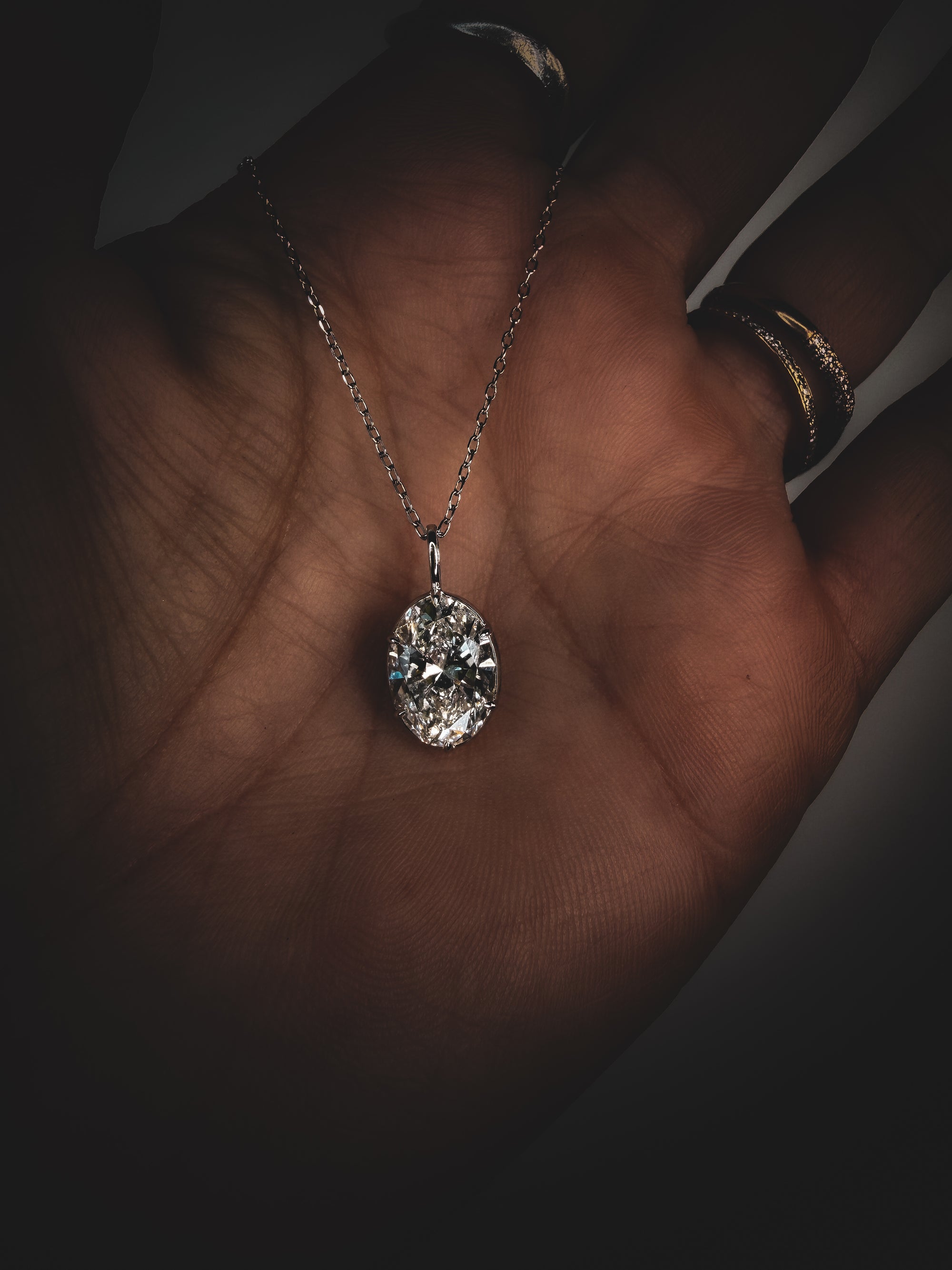 Georgian Oval Pendant Necklace