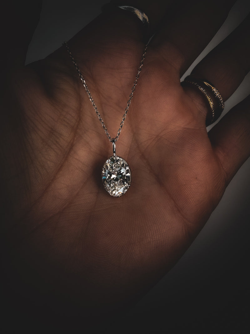 Georgian Oval Pendant Necklace
