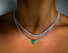 The Emerald Heartbreaker Tennis Necklace
