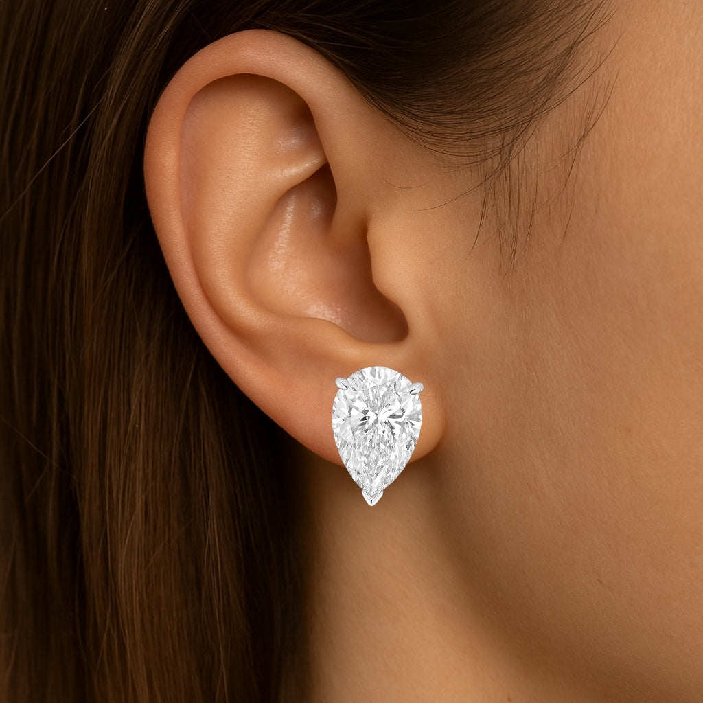 Spiked Pears - 10ctw Diamond Studs