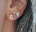 The Cool Girls - Emerald Cut 3ctw Diamond Studs