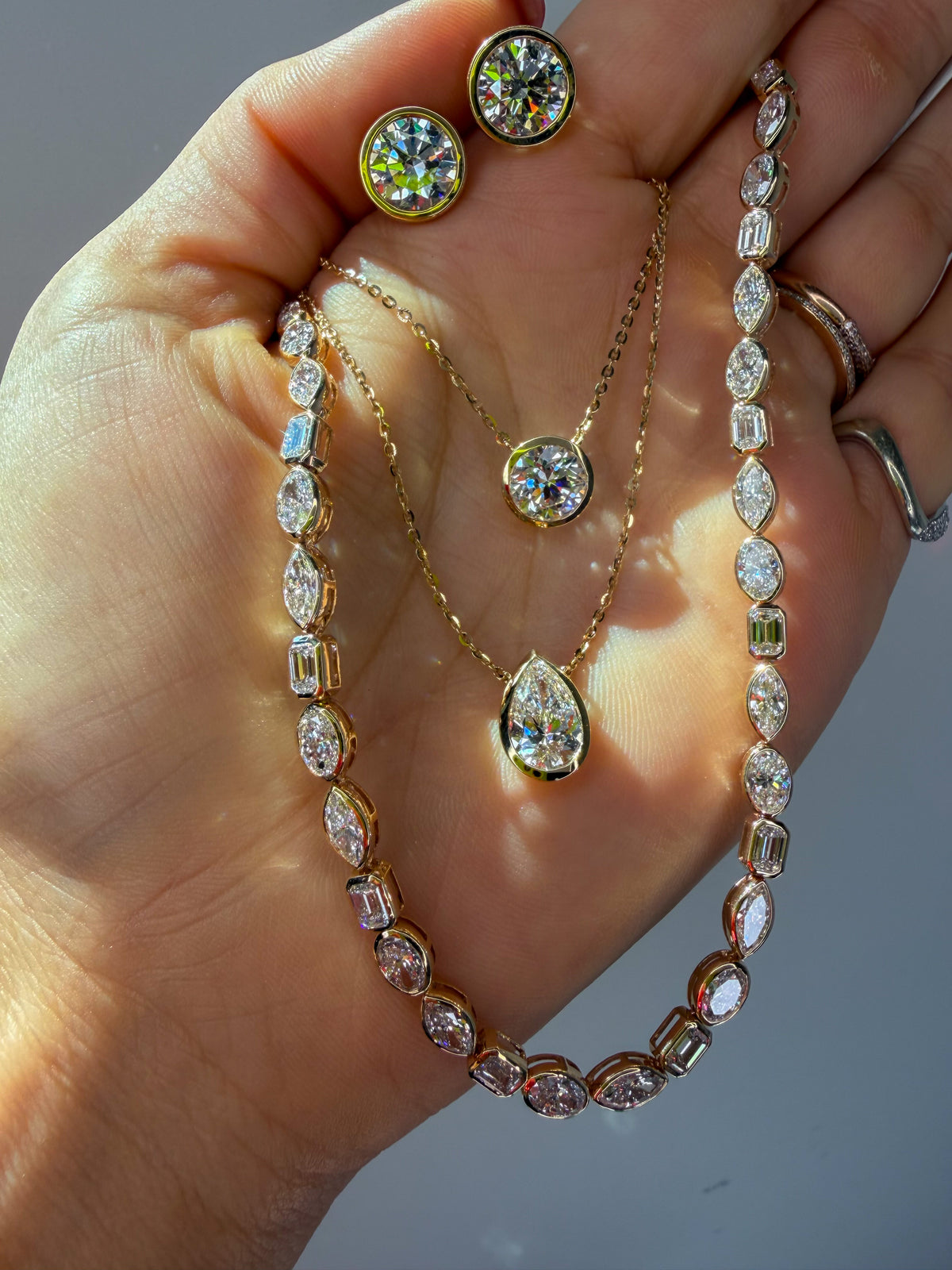The Trilogy Multi-Shape Diamond Necklace