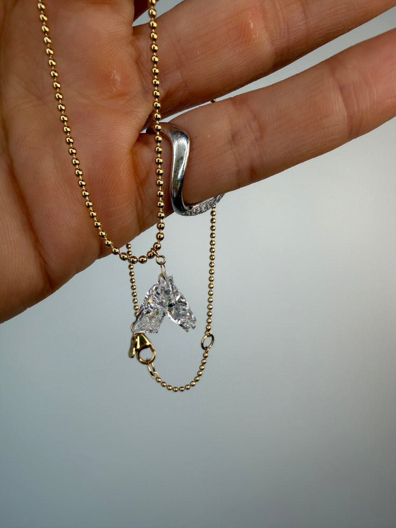 Equestrian Spirit Diamond Necklace