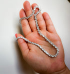 The Alternating Pear Diamond Tennis Necklace