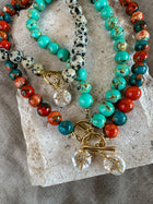 Agate Starburst Necklace ~ Dalmatian