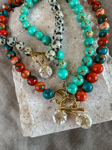 Agate Starburst Necklace ~ Dalmatian