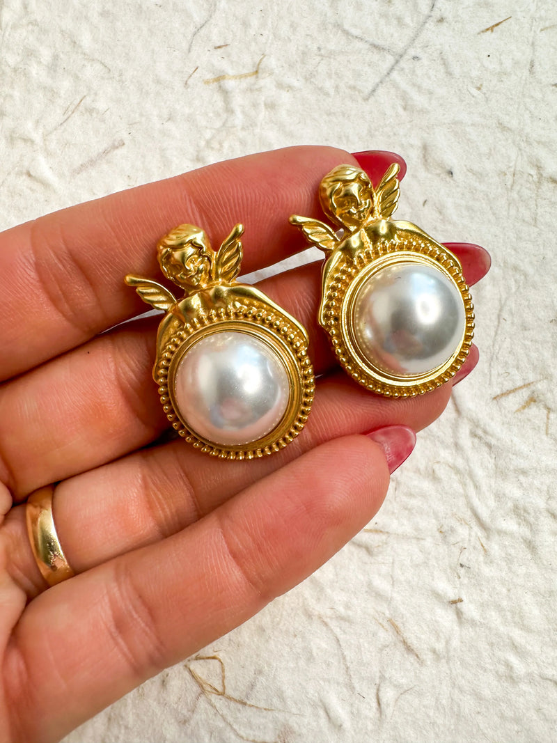 Cherub Pearl Earrings