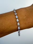 East - West Pear Tennis Bracelet