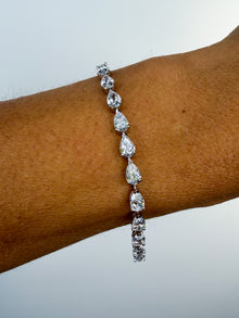 East - West Pear Tennis Bracelet