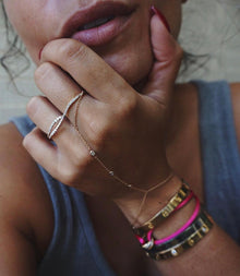 Trio Diamond Finger Bracelet