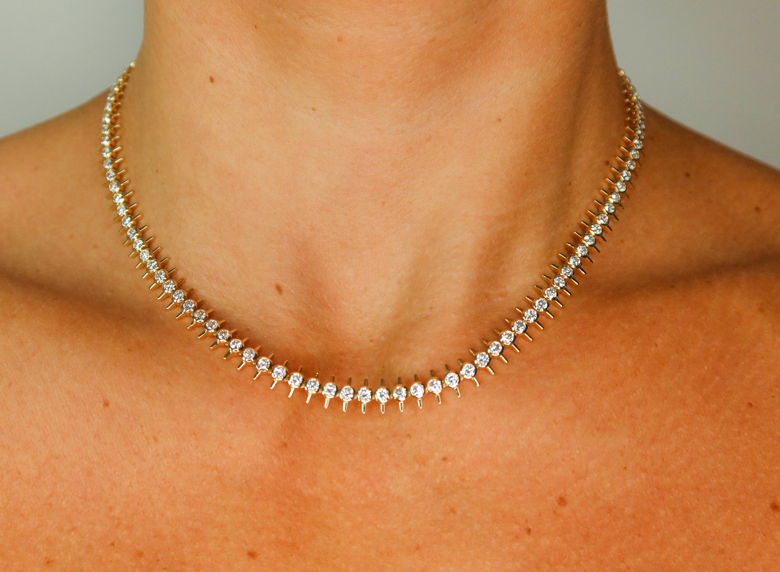 Spiked Diamond Necklace