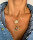 Rainbow Lash Eye Necklace