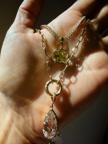 Step Cut Pear Pendant