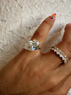 The Big Slanted Pear Ring