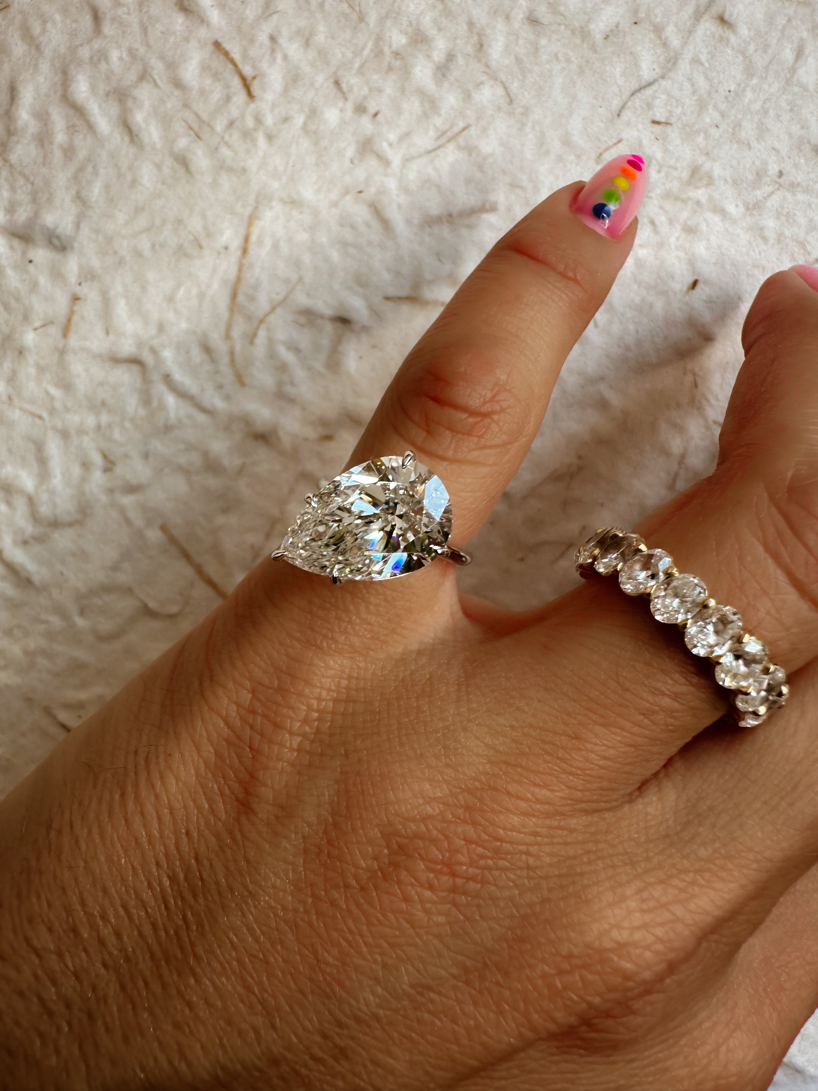 The Big Slanted Pear Ring