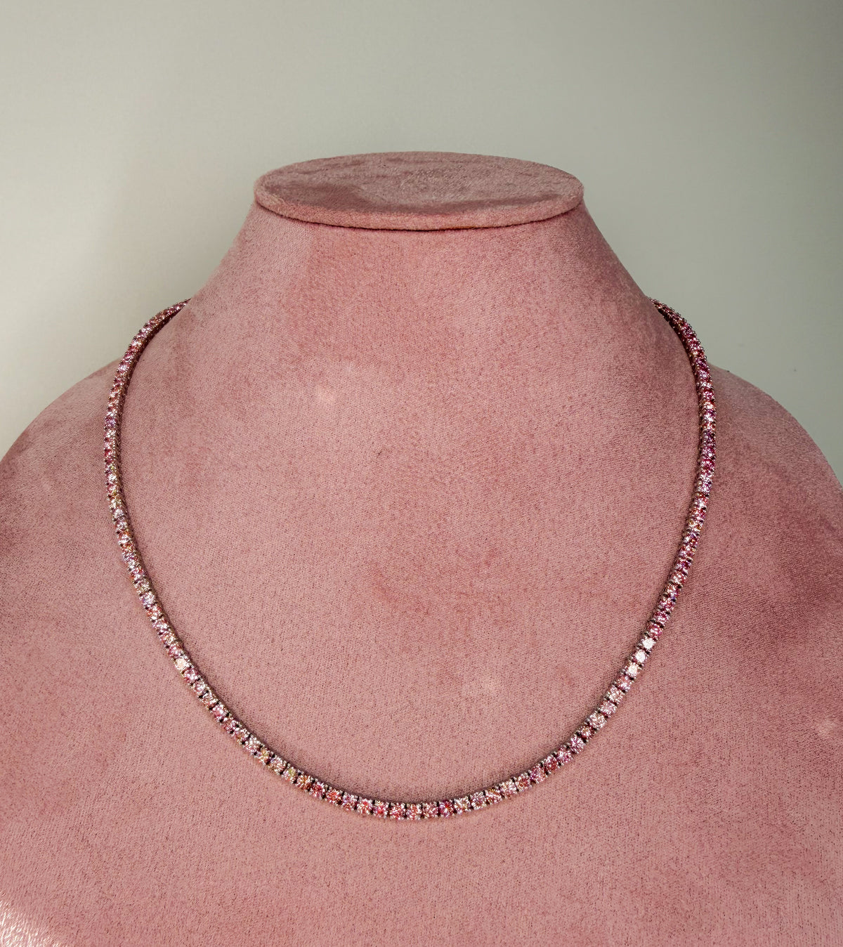 The Pink Panther Diamond Tennis Necklace
