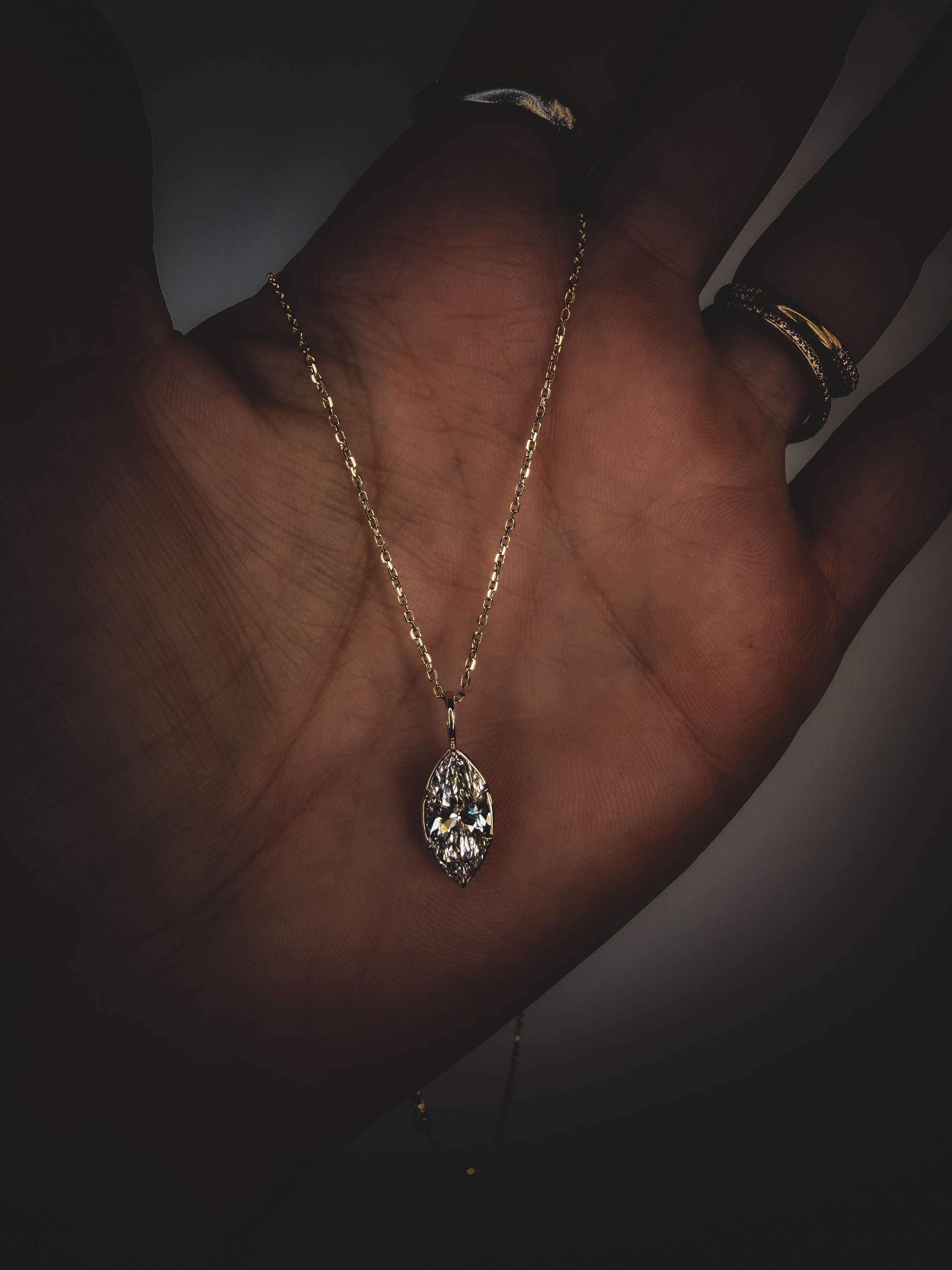 Georgian Marquise Pendant Necklace