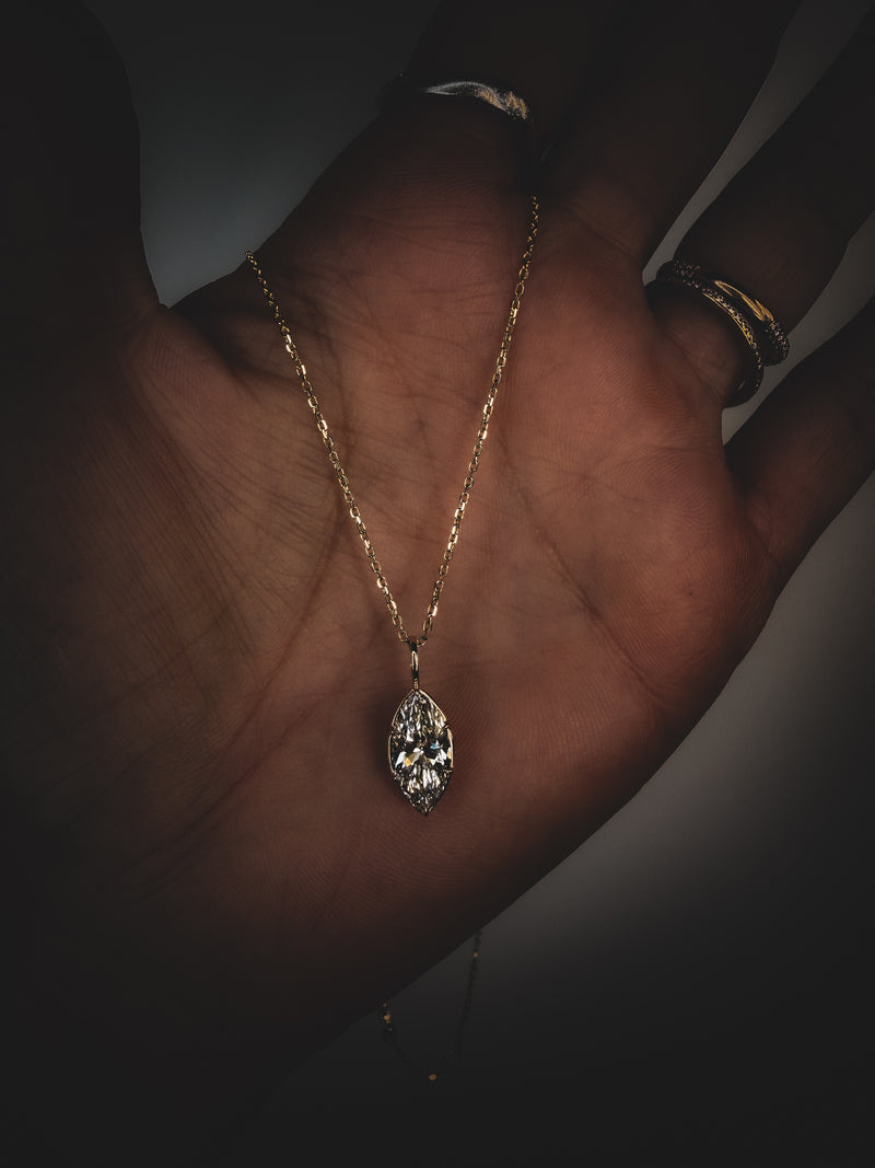 Georgian Marquise Pendant Necklace