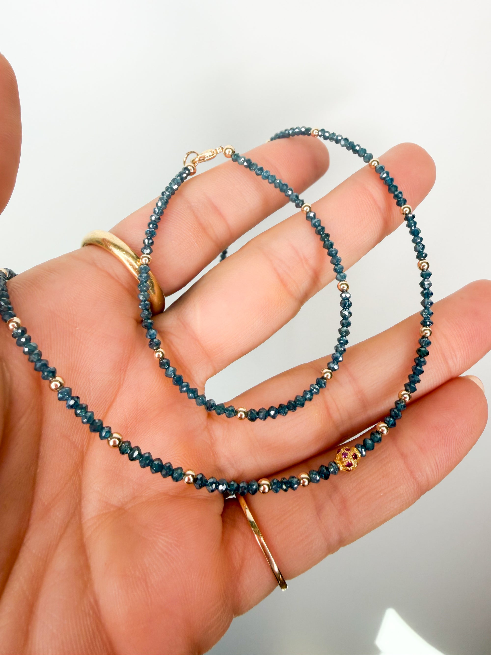 Blue Diamond Whisper Necklace