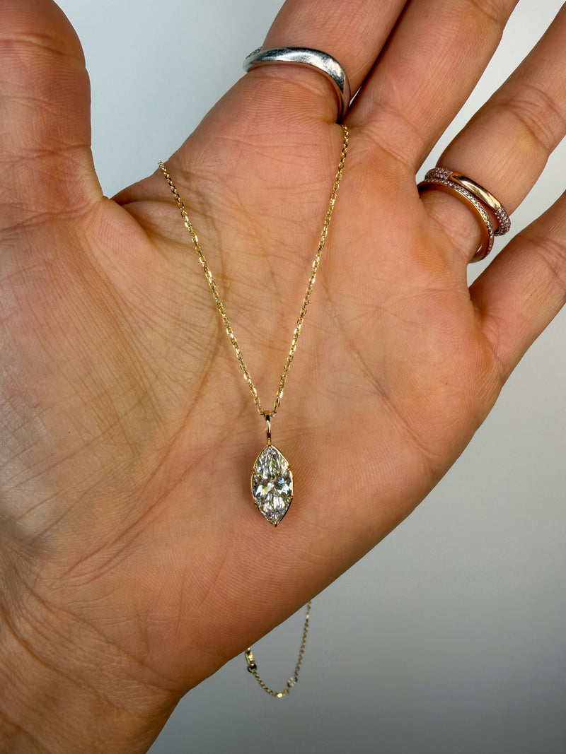 Georgian Marquise Pendant Necklace