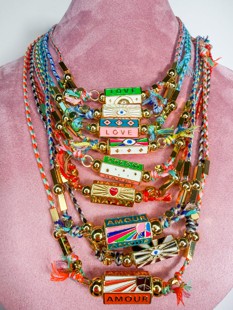 Enamel Barrel Necklace