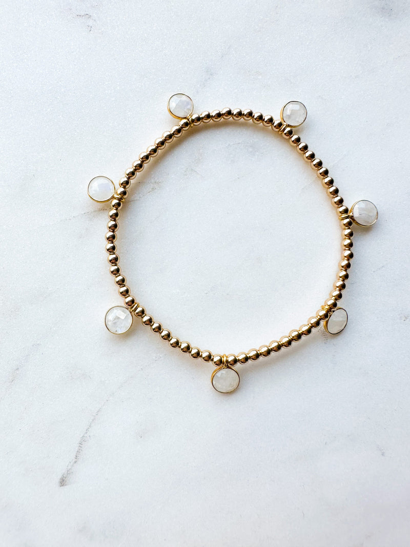 Moonstone Drop Bracelet