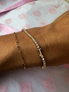 Custom Initial Diamond Tennis Bracelet