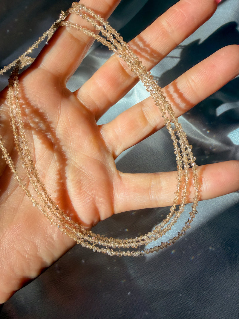 Champagne Spark Herkimer Necklace