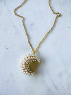 Puffy Pearl Moon Necklace
