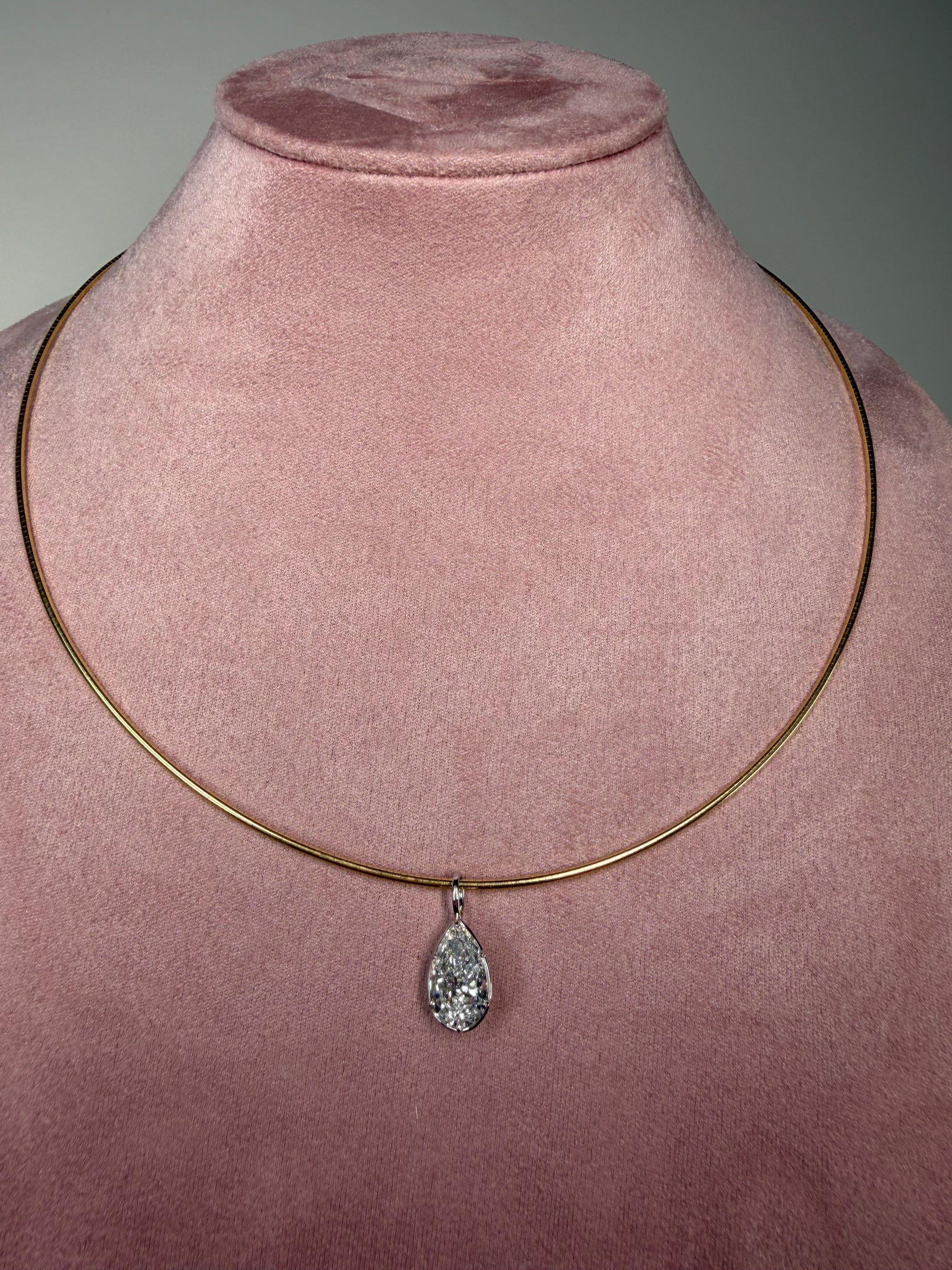 Georgian Pear Pendant Necklace