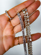 Pear Bezel Emerald Tennis Bracelet