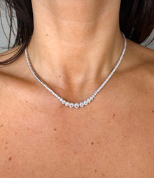 Moissanite Gradual Tennis Necklace