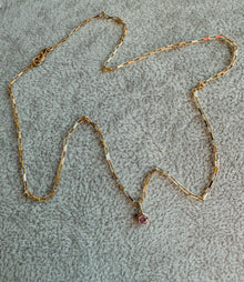 Pink Sapphire Link Necklace