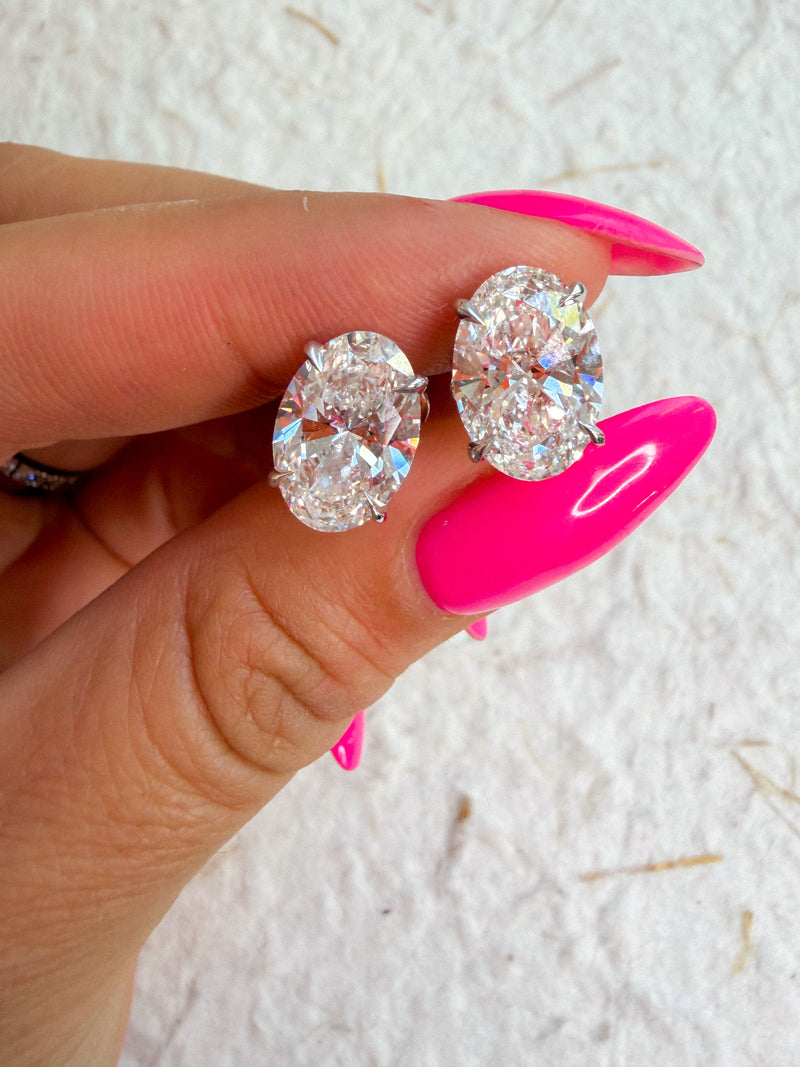 The Grand Oval 8ctw Diamond Studs