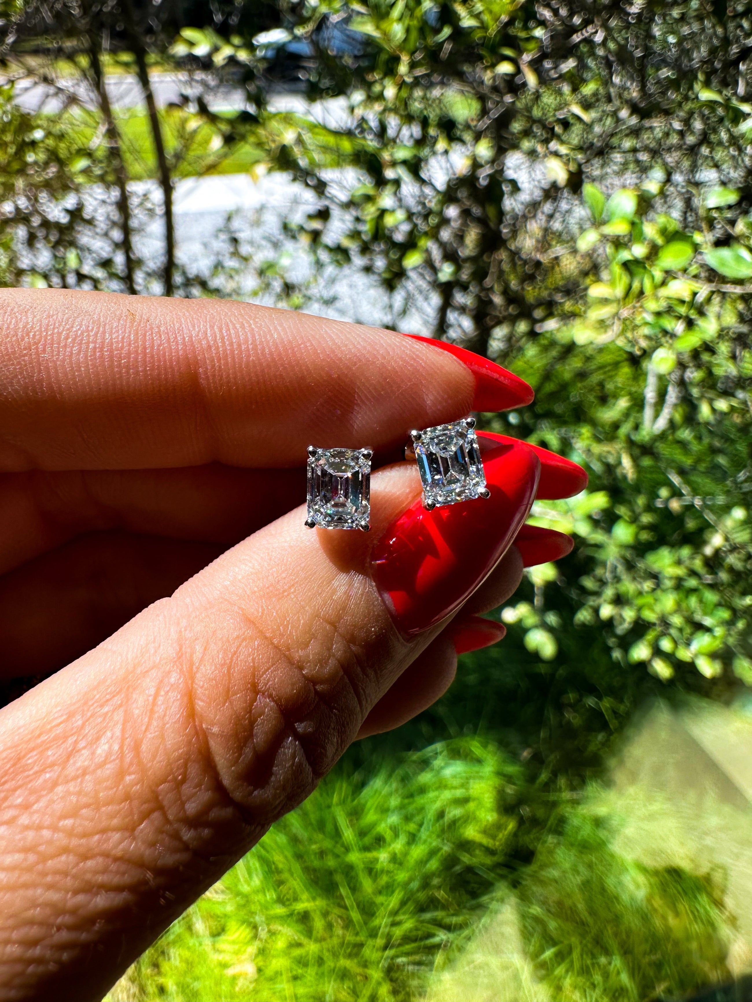 The Essentials Emerald Cut 2ctw Diamond Studs