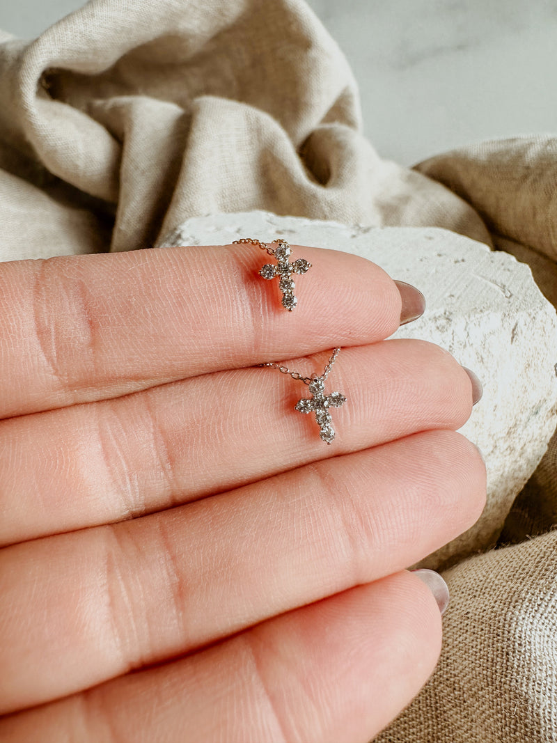 Nano Diamond Cross Necklace