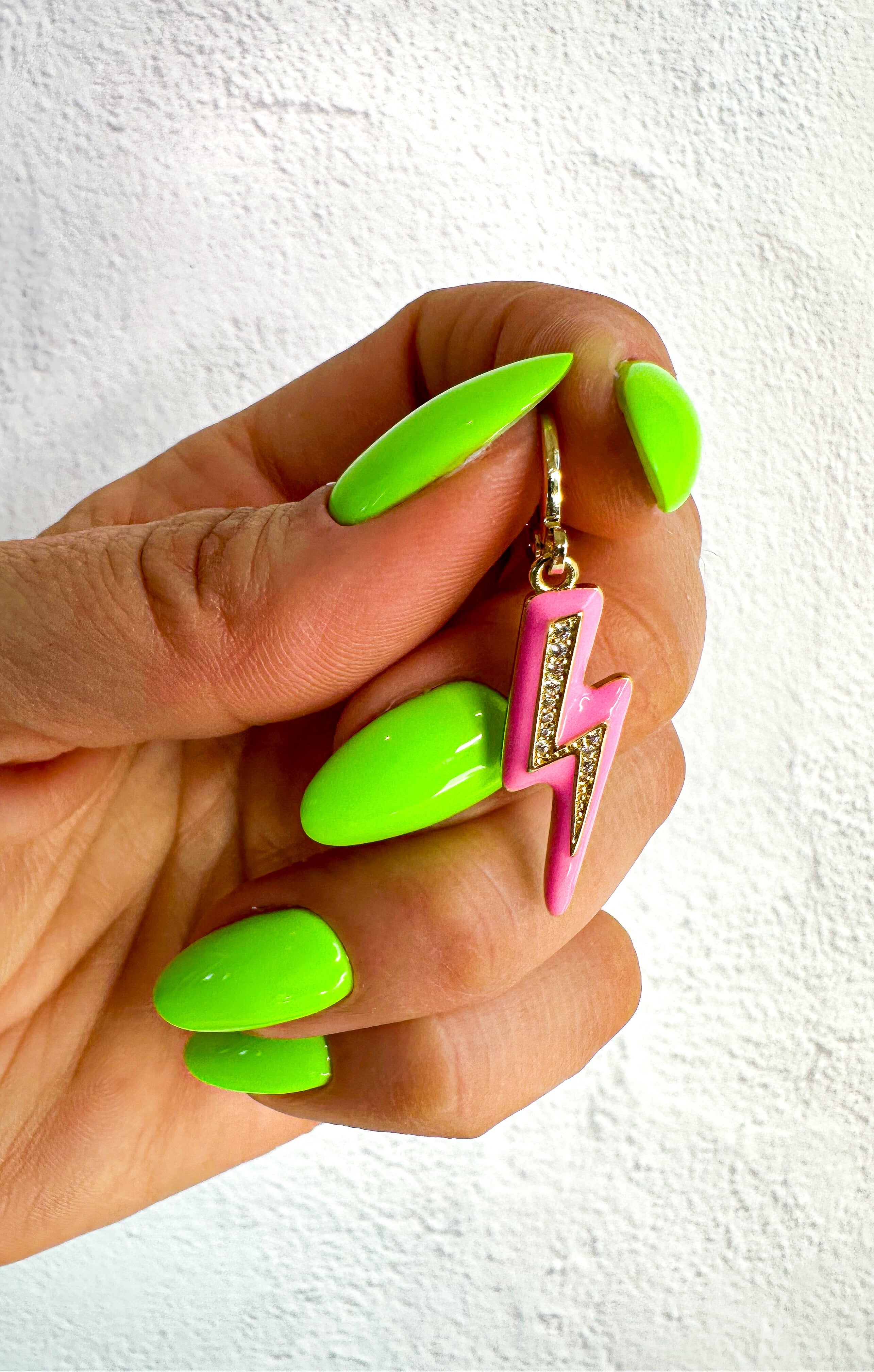 Pink Bolt Earrings