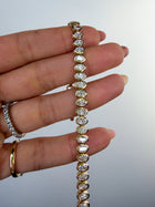 Oval Bezel Set Tennis Bracelet