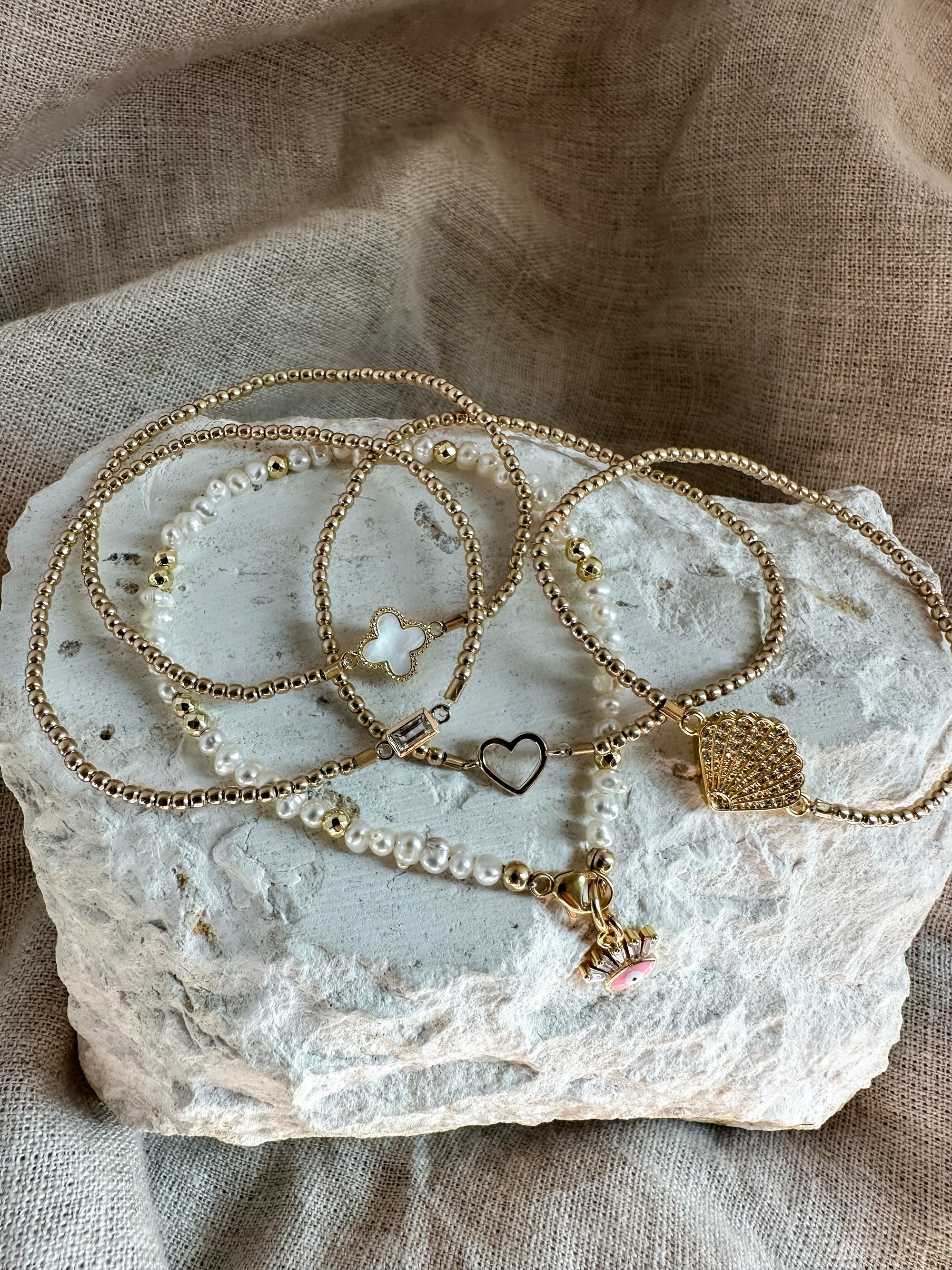 The Gold Mini Heart Bracelet